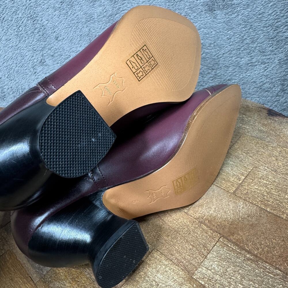 American Duchess Londoner Edwardian Oxfords Cherry Purple US 5 Leather Heels - Picture 9 of 9